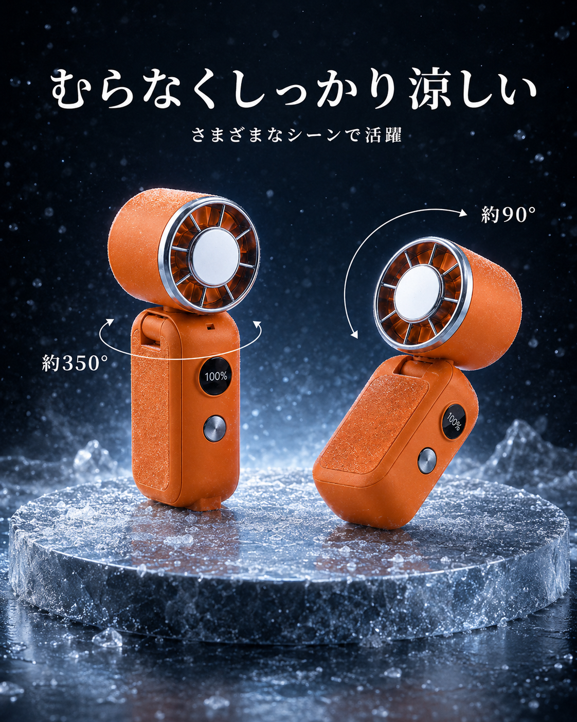 【2026年最新モデル】夏凪™ 冷却プレート搭載 ハンディファン